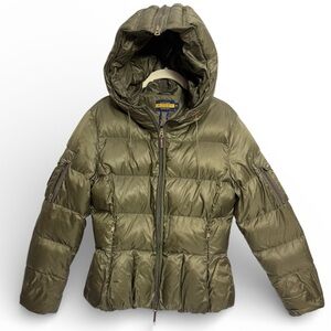 Rugby Ralph‎ Lauren Hooded Down Puffer Jacket, Women’s Size MEDIUM
